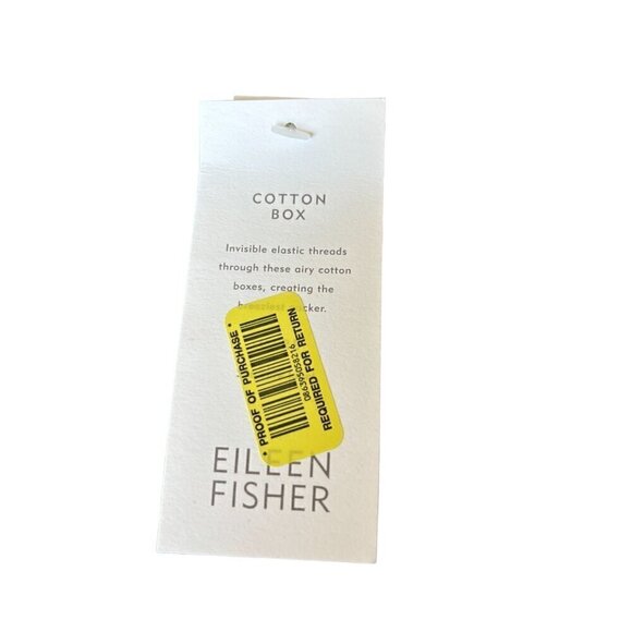 NEW Eileen Fisher Womens Cotton Button-Up Top Blue Ocean 2X Round Neck3/4 Sleeve - Picture 8 of 12